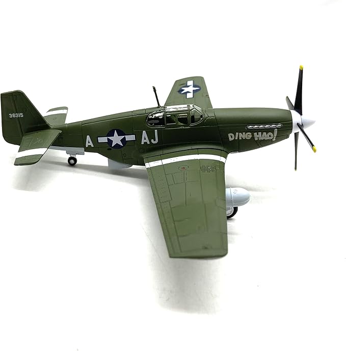 Diecast Airplanes 1/72 Scale Model Aircraft US P51b Mustang Fighter Jet Plane Model Attack Plane Military Airplane Models for Adults