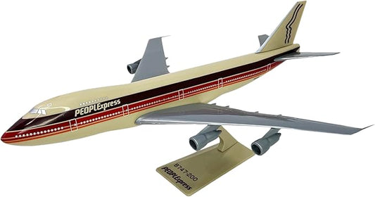 Flight Miniatures PEOPLExpress 747-100/200 1:250 Scale - Plastic Snap-Fit Model Airplane - Collectible Replica of PEOPLExpress Airlines Aircraft - Part# ABO-74710I-013