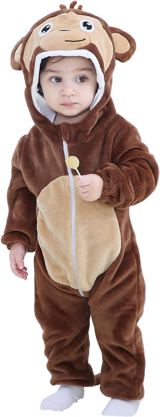 Dream cosplay Unisex Baby Costume,Baby Flannel Animal Halloween Home Clothing