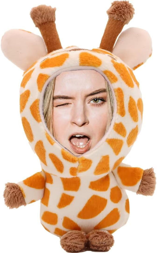 Personalized Deer Stuffed Animal Key Chain – Customizable fawn Plush Toy, Gift with Your Face Photo,5 inches