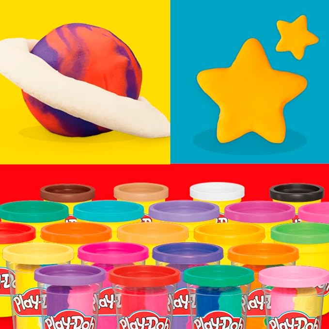 Play-Doh 22 Pack Ultimate Color Variety, Bulk Assorted Colors, 2 & 4 Ounce Modeling Compound Cans, Kids Arts & Crafts, Preschool Toys, Back to School Supplies, Ages 2+ (Amazon Exclusive)
