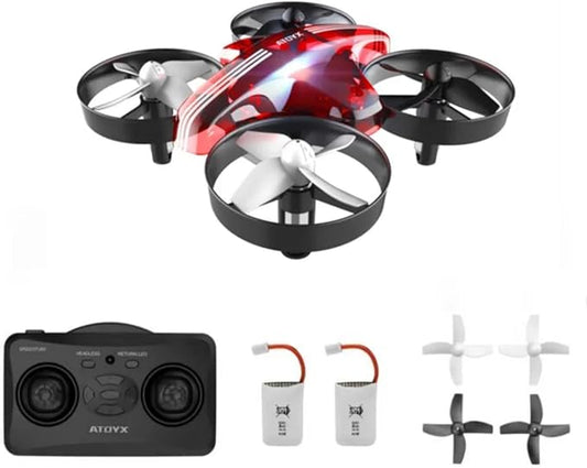 Mini Drone for Kids & Beginners, Indoor Portable Hand Operated/RC Nano Helicopter Quadcopter with Auto Hovering, Headless Mode & Remote Control, Children's Day Gift for Boys and Girls -Red.4-blade design delivers greater stability and increased thrust.