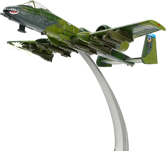 1/144 A-10 Thunderbolt II Warthog Airplane Model Military Alloy Fighter Model A10 Metal Aircraft Camouflage Paint Model for Adults Enthusiasts Collections or Gift