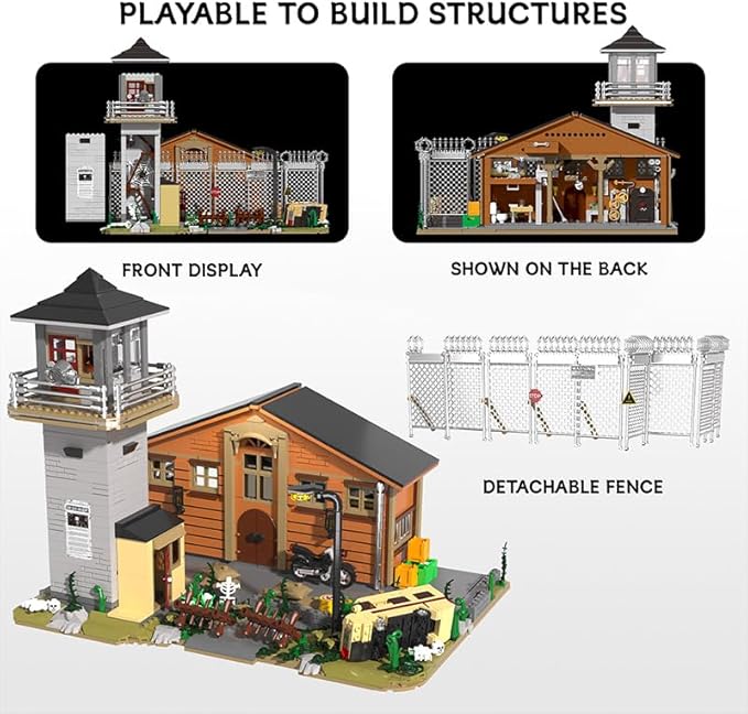 2288 PCS Jail constructo Miniature House Bricks kit,Simulation Architecture Construction Toy Building Sets,Best Choice for Teens Boys Girls or Adults,Great Building Block Toy Gift for Friends or Kids