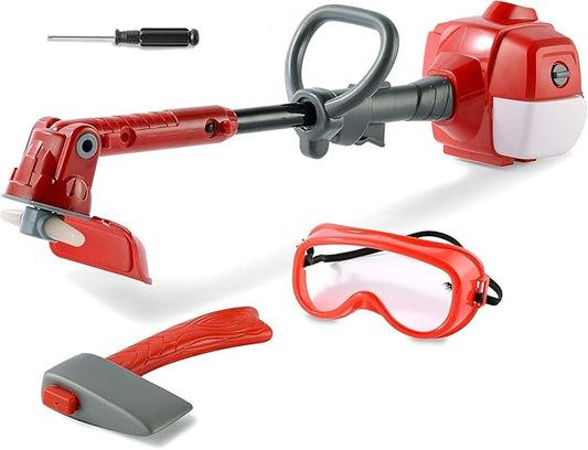 Toy Choi's Toy Trimmer - Power Construction Kids Trimmer,Outside Pretend Play Garden Toy with Light Sound,Educational Gift Kid Toddler Tool Set for Boy Girl Age 3, 4, 5,6,7+