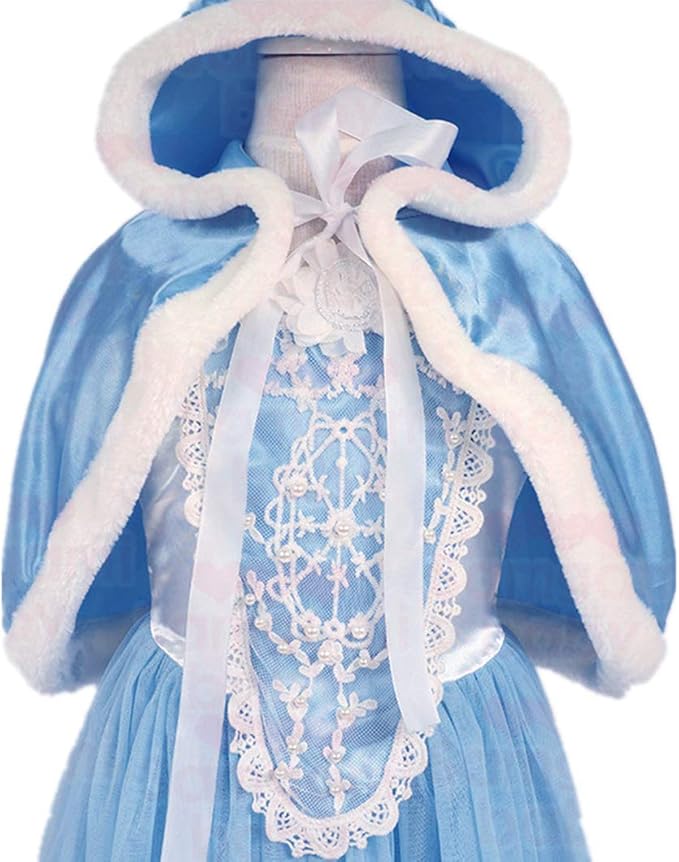 MYZLS Cinderella Princess Dress Girls Fancy Party Costume Christmas Cosplay Dress Up Outfit for 3-8 Years