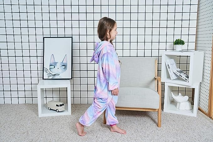 Kids Unicorn Onesie Pajamas One-Piece Cosplay Costume Animal Sleepwear Girls And Boys