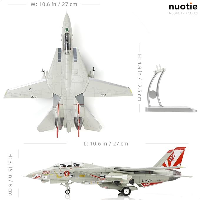 F-14 Tomcat US Navy VF-111 Sun Downers Miss Molly 1/72 DieCast Fighter Military Aircraft Models