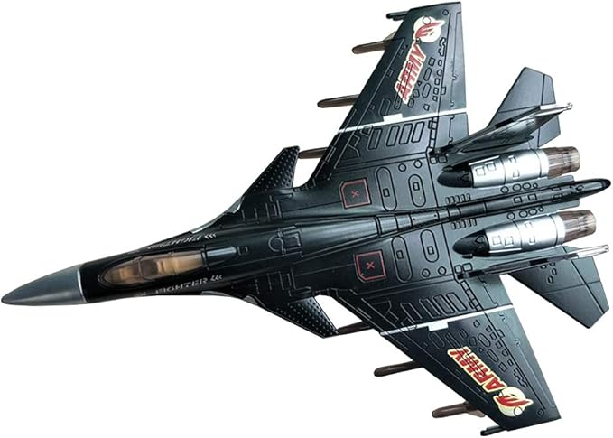HSOMiD Army Air Force Fighter Jet Toy Military Airplane - Fun Lights and Sounds, Bump and Go Action Pretend Play Kids Aircraft Bomber Plane
