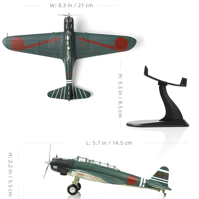 1/72 Japan Type 97 Naval Attack Aircraft Model World War II Retro Warplane Metal Diecast Aircraft Model for Adults Military Enthusiasts Collections or Gift