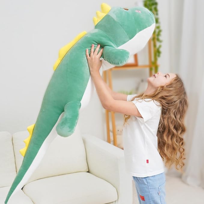 40 inch Giant Dinosaur Soft Body Pillow Plush Dino Toys, Cute Big 3.3 Feet Dinosaur Stuffed Animals, Gifts for Girls Kids Boys, Birthday