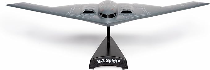 Daron B-2 Spirit Stealth Bomber Die-Cast Model – 1:280 Scale Long-Range Strategic Aircraft Replica with Display Stand, Highly Detailed, 3” Length x 7.4” Wingspan, Adult Collectible Ages 14+