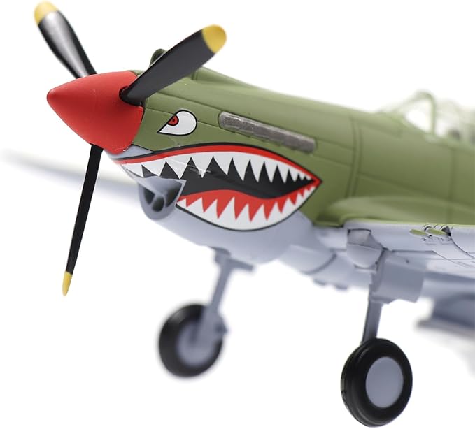 1/72 Scale P-40B Tomahawk Fighter Jet AVG Fighter Model Die-Cast Metal Construction Military Display Collectible and Gift Idea for Aircraft Model Lovers.