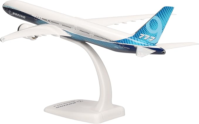 Herpa Snap-Fit Model Airplane Boeing 777-9, N779XW Passenger Aircraft Model with Stand, Miniature in Scale 1:250, Collector's Item, Plastic