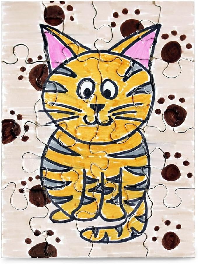 24 Blank Jigsaw Puzzles – 4 x 5.5 Inch, 16 Pieces Each – Hygloss DYI party invites, Perfect for Decorating, Kids' Activities, Arts & Crafts or Party Favors - Puzzle Pieces to Draw On for Crafts