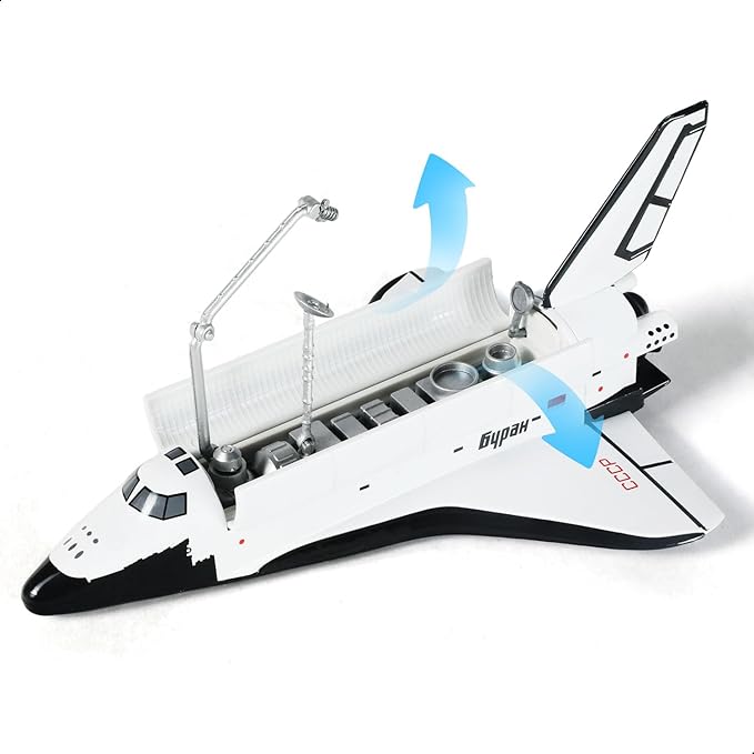 Antonov AN-225 Mriya 1:200 Scale Model Aircraft Kit Carry Buran Space Shuttle Metal Die-cast Transport Aircraft Model with Display Stand Adult Airplane Model Kits Gift