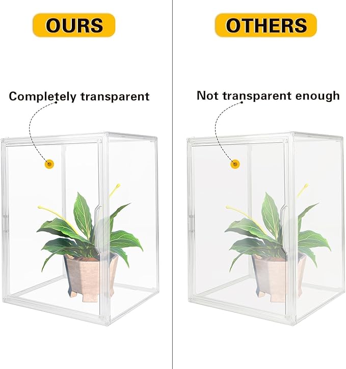 Clear Stackable Plastic Storage Bins with Lid, Dustproof Display Cases, Extra Large Figures Collectibles Showcase, Boot & Shoe Boxes, Helmet Protection Organizer (Transparent, XL-1 Pack)