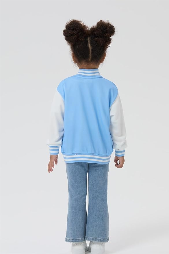 Disney Minnie Mickey Stitch Princess Frozen Elsa Marvel Jacket Lightweight Coat Button up Color Block Sweatshirt 2-14 Years