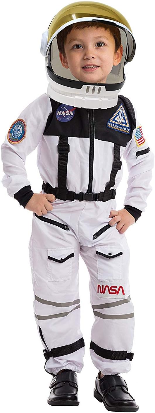 Spooktacular Creations Astronaut Costume with Helmet, Space Suit for Toddler, Kids Astronaut Halloween Costume for Cosplay