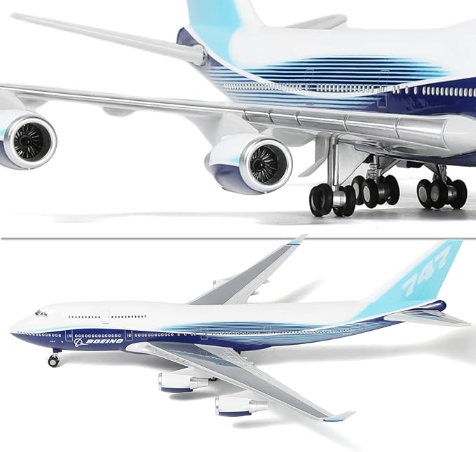 1/200 747 Dreamliner Model Plane for Boeing 747 Model Airplane with Stand (14 in-L) Resin Airplane for Adult Aviation Creative Gifts, Tabletop Collection Display