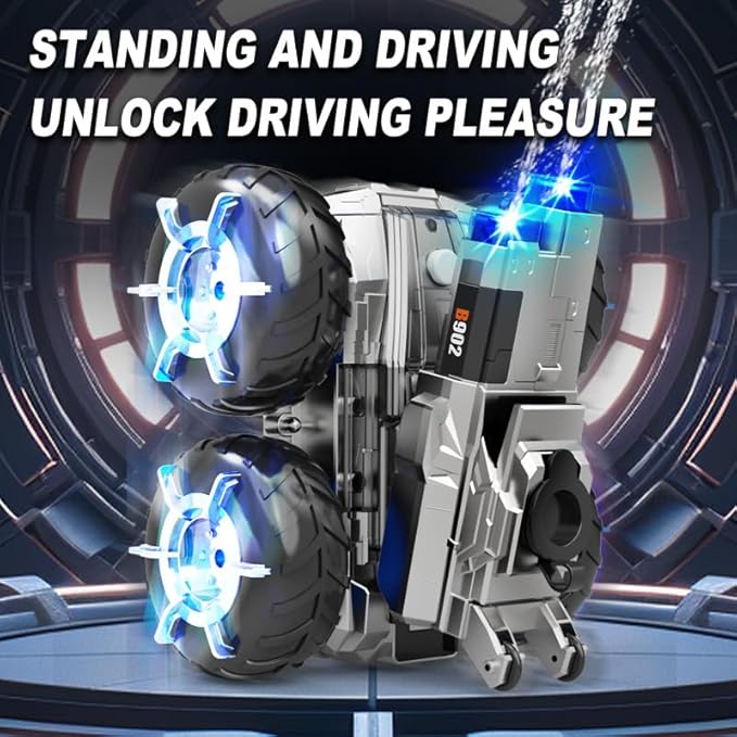 4WD Amphibious Water Gun Remote Control Car-2.4GHz Control & Gesture Sensing RC Car Remote Control Boat, Waterproof Remote Control Pool Water Toys for Kids 8 9 10+