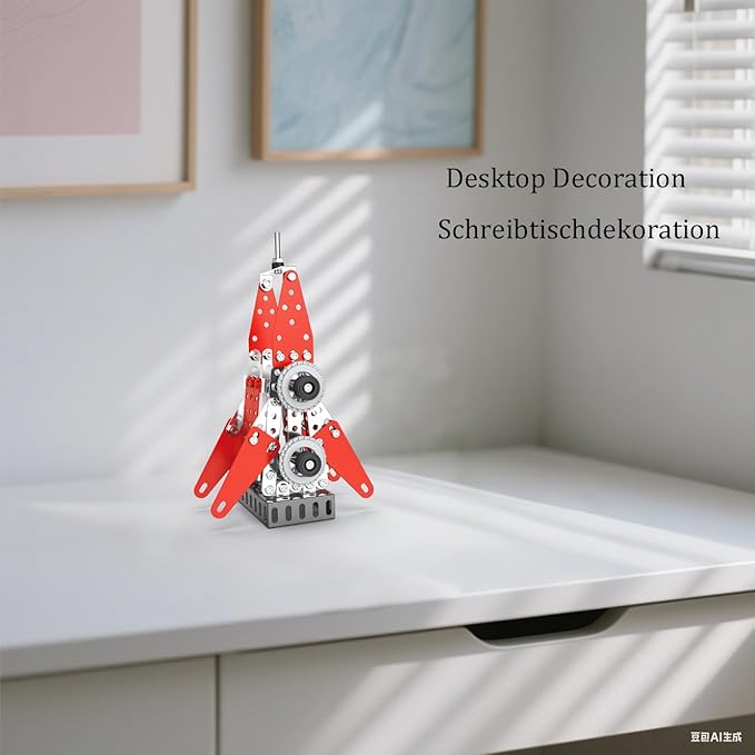 Metal STEM Rocket Pen Holder Building Kit – 3D Puzzle DIY Model for Kids 8-16, Parent-Child Assembly Toy, Educational Construction Gift, Desk Decor(Rockets)