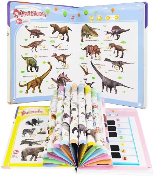 2025 Fun English Sound Book for Kids 3+ | 470+ Words & Exciting Themes | Interactive Talking Toy with Phonics, Spelling Games & Story Mode(Animal World)