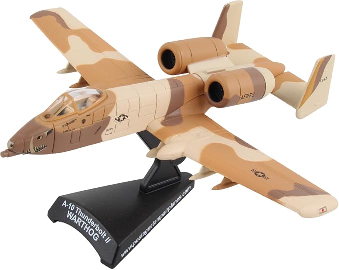 Daron A-10 Thunderbolt II Die-Cast Model – 1:140 Scale Close Air Support Aircraft, 30mm GAU-8 Avenger Cannon, 4.625” Length x 5” Wingspan, Adult Collectible Ages 14+