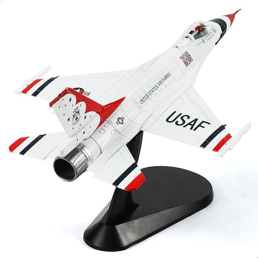 1/72 F-16C Thunderbird Fighter Model Metal DieCast Aircraft Jet Kit Fighter Plane Model Military Airplane for Collection and Gift