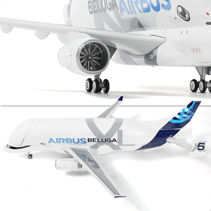 A330 Beluga XL5 1/150 Large Scale Die-cast Airplane Model Kits with Stand (16.5 inches) | Airbus a330-743L Super Transporter Beluga Aviation Enthusiasts Collect Plane Model