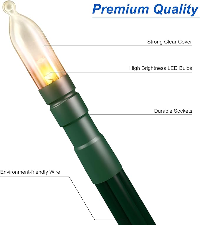 Battery Operated String Lights, 50 LED 18ft Christmas Lights Mini Lights with Timer & 8 Modes, for Christmas Tree Wreath Party Wedding Thanksgiving Decoration, Warm White