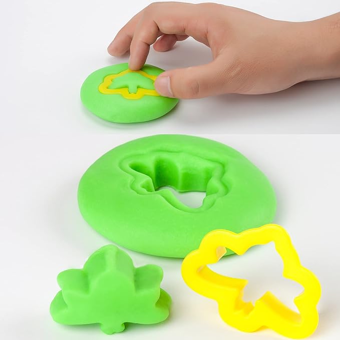 Dough Tools Set for Kids Ages 2-4, 25pc Creative Play Accessories with Molds and Cutters, Non-Toxic Modeling Clay Toys for Toddlers Sensory Activities