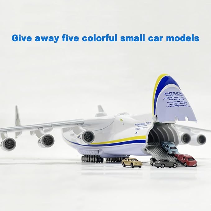 1:200 Scale AN225 Model Airplane，Openable Cabin, 17-inch Length, Resin Aircraft Model Toy for Gifts and Collections (an225-1)