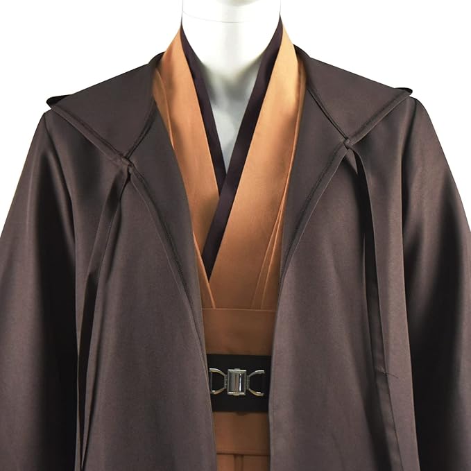 Rongxu Mens Tunic Robe Cosplay Costume Adult Tunic Hooded Robe Outfit Full Set Halloween Costume US Size