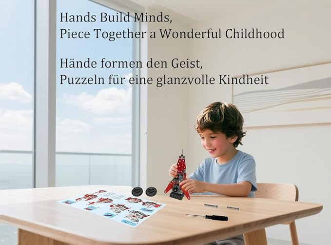 Metal STEM Rocket Pen Holder Building Kit – 3D Puzzle DIY Model for Kids 8-16, Parent-Child Assembly Toy, Educational Construction Gift, Desk Decor(Rockets)