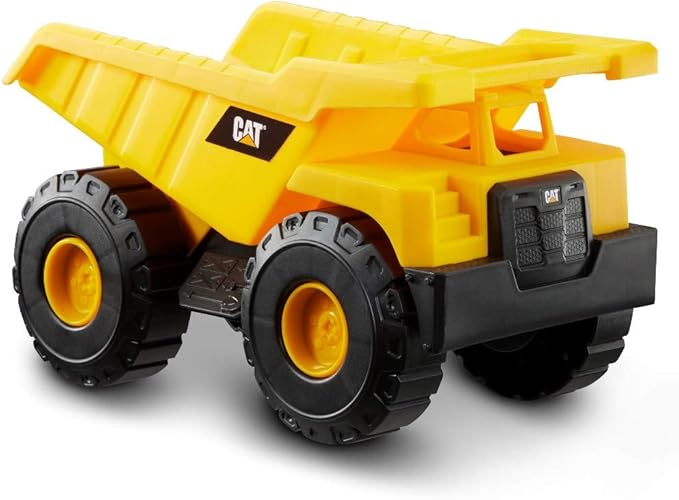 CAT Construction Toys, Dump Truck Set with CAT Hard Hat and Sand Tools, Outdoor Toys for Kids Ages 3+
