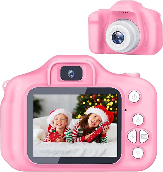 Kids Camera Gifts for 3 4 5 6 7 8 Year Old Girls Toys for Ages 5-7 Toddler Camera for Kids Christmas Birthday Gifts Girls Boys with 32GB SD Card（Pink）