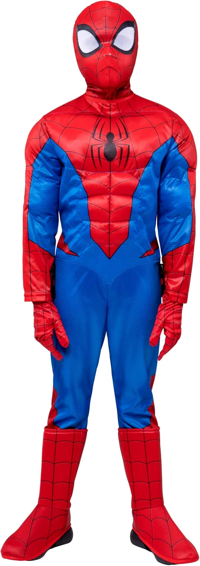 MARVEL Spider-Man Official Youth Halloween Costume - Padded Jumpsuit with Gloves and Detachable Mask