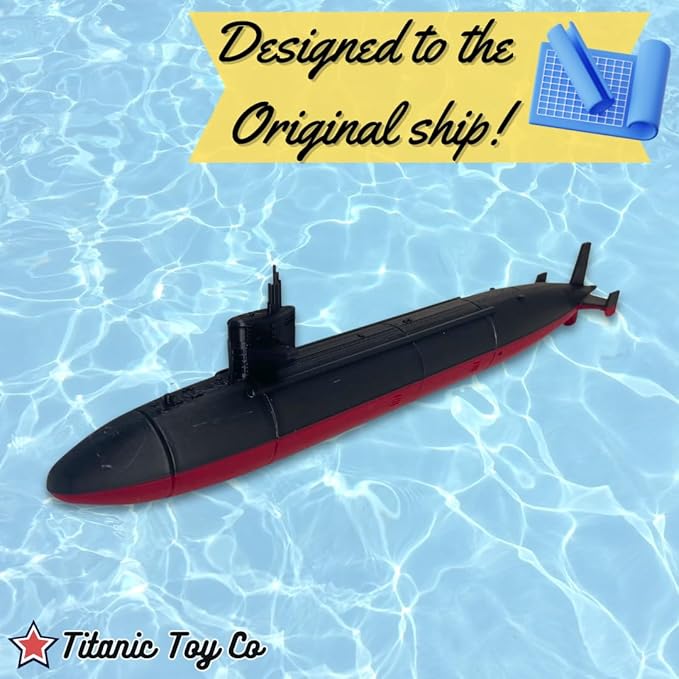12-Inch Sturgeon-Class Submarine Model– Replica of The Cold War-Era Fast Attack Submarine – Nautical Enthusiasts and Military Collectors Titanic Toy, Titanic Model