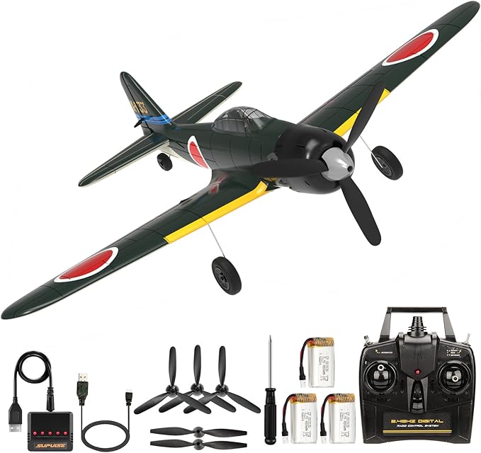 Romote Control Airplane Zero Fighter, 4 Channel RTF RC Plane with 6-Axis Gyro, WW2 Warbird Aircraft Toy Gift for Adults & Kid