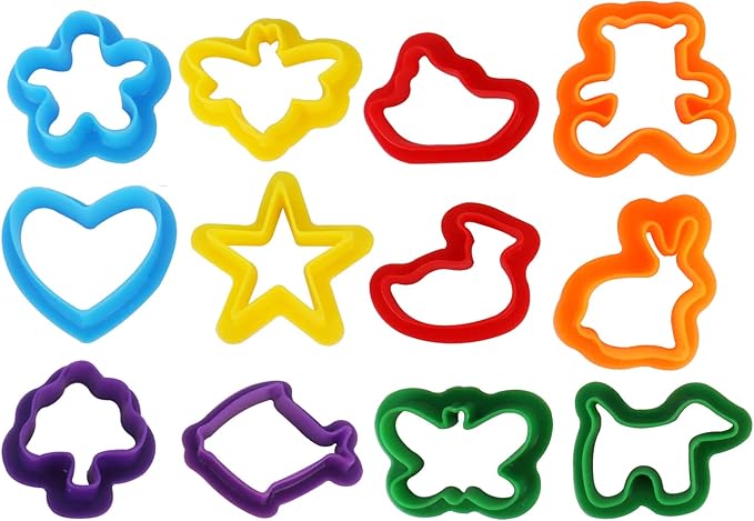 Dough Tools Set for Kids Ages 2-4, 25pc Creative Play Accessories with Molds and Cutters, Non-Toxic Modeling Clay Toys for Toddlers Sensory Activities
