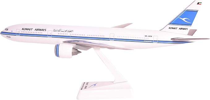 Flight Miniatures Kuwait 777-200 1:200 Scale Model Airplane - Plastic Snap-Fit Model Airplane - Collectible Replica of Kuwait Airlines Aircraft - Part #ABO-77720H-019