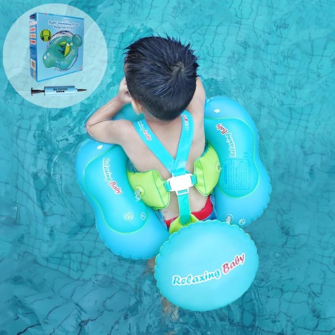 Swimming Ring with Adjustable Seat Pocket,Baby Swimming Pool Floats,Removable Floating Ball,New Upgrade Baby Swim Ring for Ages 6-36 Months Infant Toddler