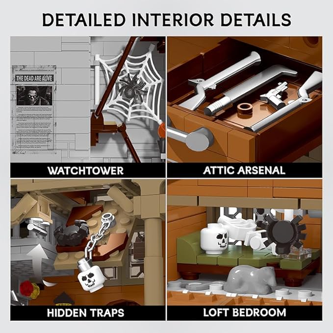 2288 PCS Jail constructo Miniature House Bricks kit,Simulation Architecture Construction Toy Building Sets,Best Choice for Teens Boys Girls or Adults,Great Building Block Toy Gift for Friends or Kids