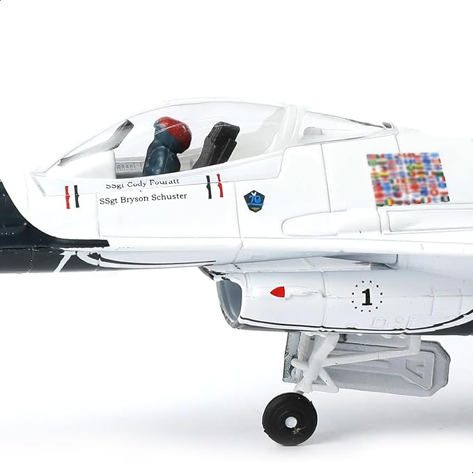 1/72 F-16C Thunderbird Fighter Model Metal DieCast Aircraft Jet Kit Fighter Plane Model Military Airplane for Collection and Gift