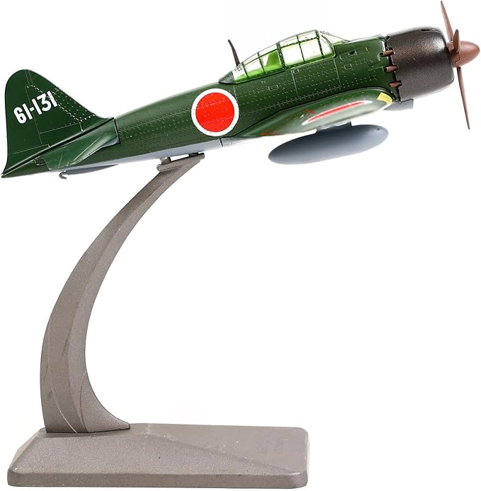 1/72 Mitsubishi A6M5 52type Zero Diecast Metal Aircraft Model Kit JP WWII Vintage Fighter Airplane Model with Stand for Adult Military Enthusiasts Collections or Gift (1945 A6M5)
