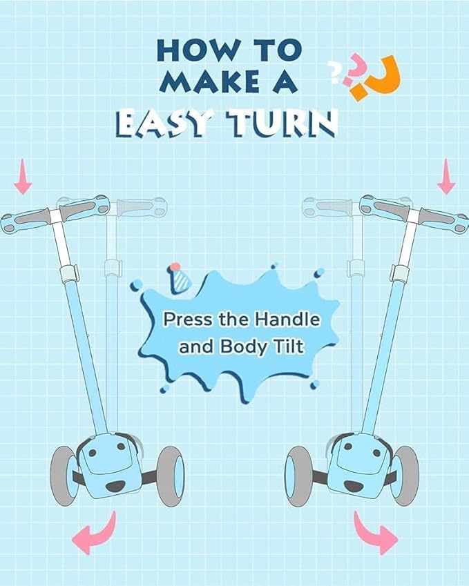 MOUNTALK Kids Scooter for Ages 1-12 Years, 3 Wheels Toddler Scooter for Children Age 1-3/3-5/5-8/8-12 Boys and Girls with Adjustable Heights and LED Wheels