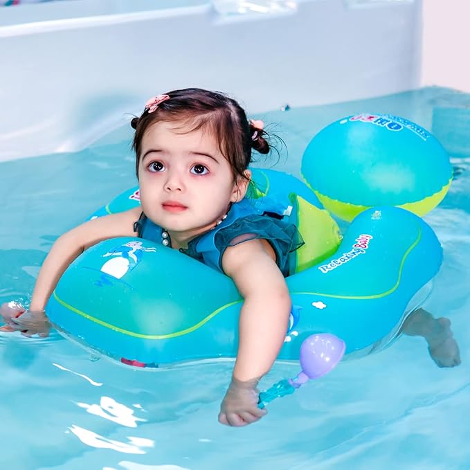 Swimming Ring with Adjustable Seat Pocket,Baby Swimming Pool Floats,Removable Floating Ball,New Upgrade Baby Swim Ring for Ages 6-36 Months Infant Toddler