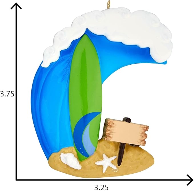 Personalized Surfboard Ornaments 2025 - Surfboard Christmas Ornament Beach Ornaments Surfer for Christmas Tree Surfing Ornament Gifts for Surfers Beachy by Elves