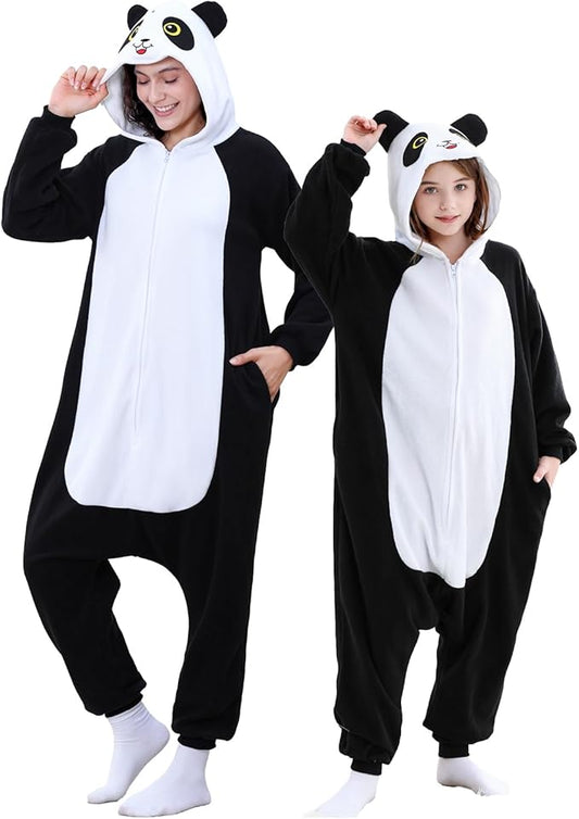 Unisex Adult Onesie Pajamas, Polar Fleece Cosplay Animal One Piece Halloween Costume Pajamas Homewear
